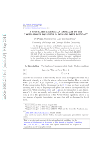 A stochastic-Lagrangian approach to the Navier–Stokes