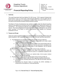 Financial Reporting Policy