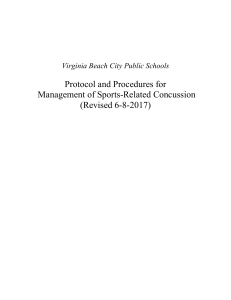 Protocol and Procedures for Management of Sport