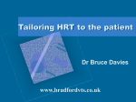 Tailoring HRT to the patient