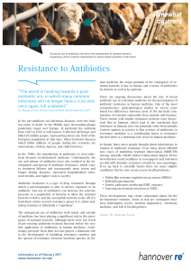 Resistance to Antibiotics