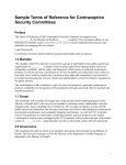 Sample Terms of Reference for Contraceptive Security Committees
