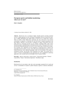 European species and habitat monitoring: where