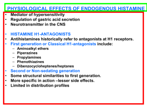 Histamine and Antihistaminic Agents