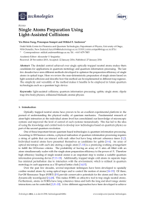 Single Atoms Preparation Using Light-Assisted Collisions