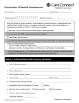 Coordination of Benefits Questionnaire