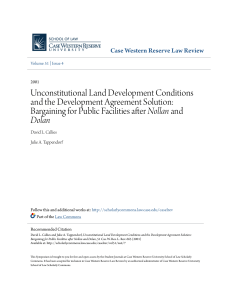 Unconstitutional Land Development Conditions and the