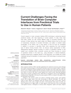 Current Challenges Facing the Translation of Brain