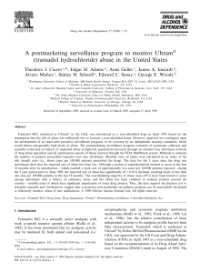 A postmarketing surveillance program to monitor Ultram