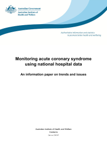 Monitoring acute coronary syndrome using national hospital data