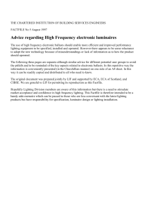 Advice regarding High Frequency electronic luminaires