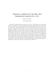 Boundary conditions for the high order homogenized equation for a