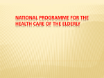 national programme for the health care of the elderly