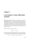 Chapter 2 Local analysis I: Linear di  erential equations