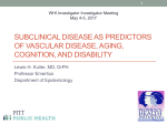 subclinical disease as predictors of vascular disease, aging