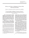 Efficacy and safety of infliximab in patients with ankylosing