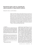 Geometrical-optics code for computing the optical