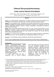 External Dacryocystorhinostomy: Local versus General Anesthesia