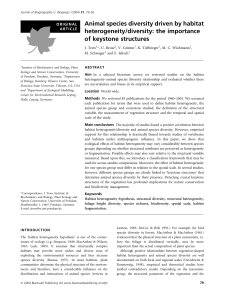 Animal species diversity driven by habitat heterogeneity