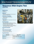 Sequence IIIGA Engine Test