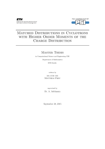 Matched Distributions in Cyclotrons with Higher Order Moments of