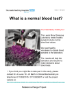 What is a normal blood test?