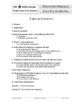 prevention program avian flu-guidelines table of contents