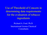 Use of Threshold of Concern in determining data requirements for
