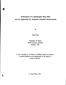 Performance of a quadrupole mass filter