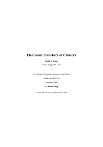 Electronic Structure of Clusters