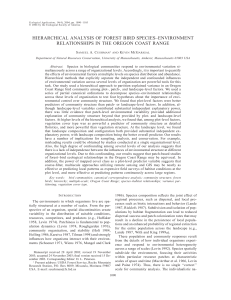 hierarchical analysis of forest bird species