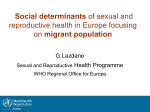 Social determinants of sexual and reproductive health in