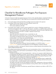 Checklist for Bloodborne Pathogens Post Exposure Management