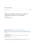 Academic and Public Libraries` Use of Web 2.0 Applications and