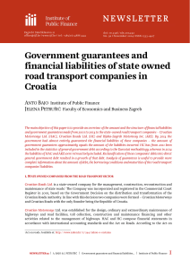 Government guarantees and financial liabilities of state owned road