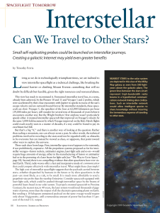 Can We Travel to Other Stars?