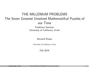 THE MILLENIUM PROBLEMS The Seven Greatest Unsolved