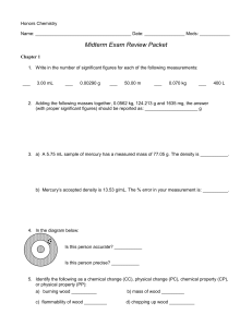 Honors Midterm Review – 2015-16