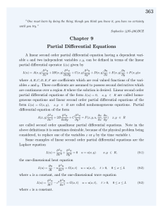 Chapter 9 Partial Differential Equations