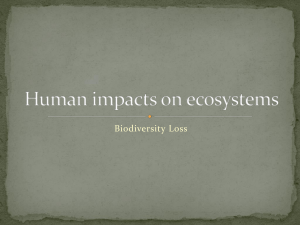 Human impacts on ecosystems