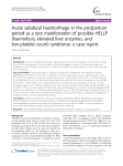 Acute subdural haemorrhage in the postpartum period as a rare