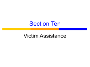 Section 10 Victim Assistance – Student