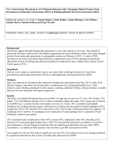 Gastrostomy Placement in ALS Patients