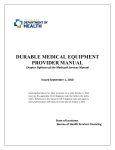 durable medical equipment provider manual