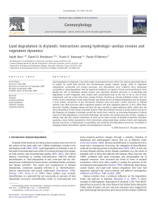 Land degradation in drylands: Interactions among