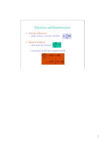 Electrons and Bandstructure