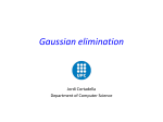 Gaussian elimination - Computer Science Department