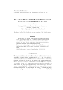 weak solutions of stochastic differential inclusions and their