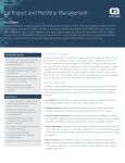 CA Project and Portfolio Management: Data Sheet