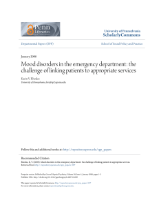Mood disorders in the emergency department